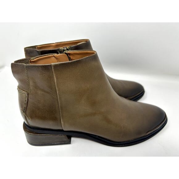 Franco Sarto Womens SARTO Nemi Bootie Boots Shoes Olive Leather 7 M - Picture 2 of 7